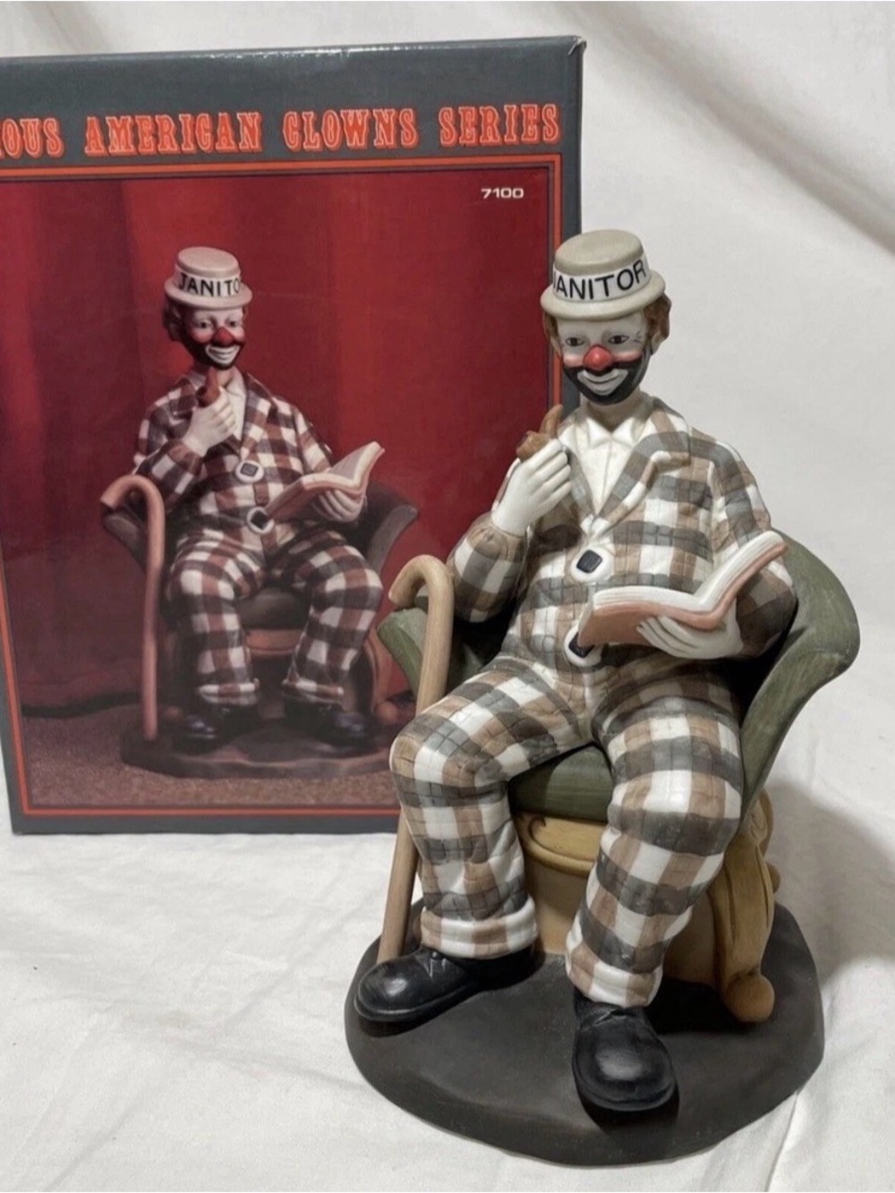 Vintage Famous American Clown Series Paul Jerome Hobo Figurine 1985 Limited &box